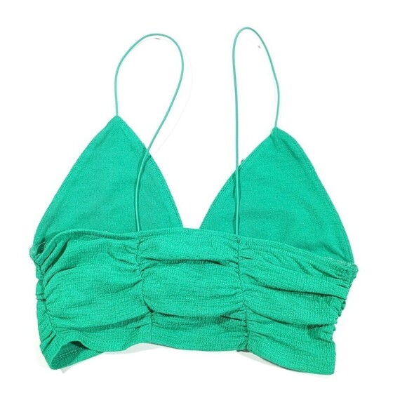 URBAN OUTFITTERS Uo Virgo Twist-front Cami Crop Top Mermaid Turquoise Green XS - Picture 3 of 6